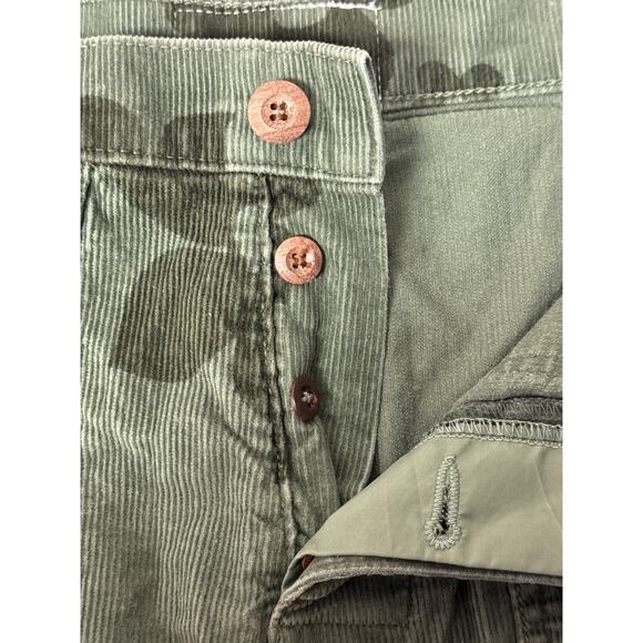 Birdwell Shorts 30 Mens Middy Floral Green Corduroy 5" - Picture 8 of 8